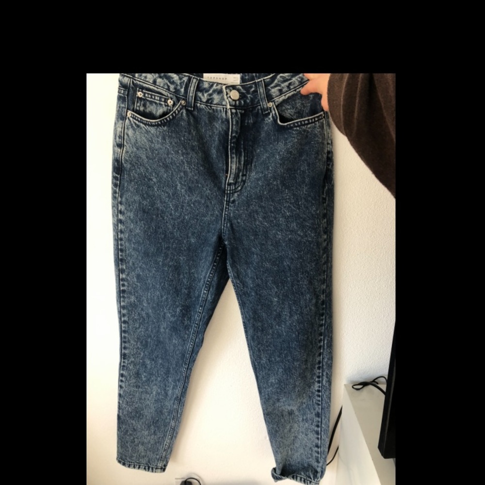 COPY - Top shop dark washed mom jeans